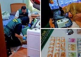 Intervención de la Guardia Civil en el operativo antidroga en Irun.