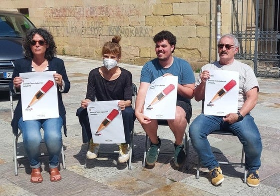 Los organizadores del concurso, en su presentación.