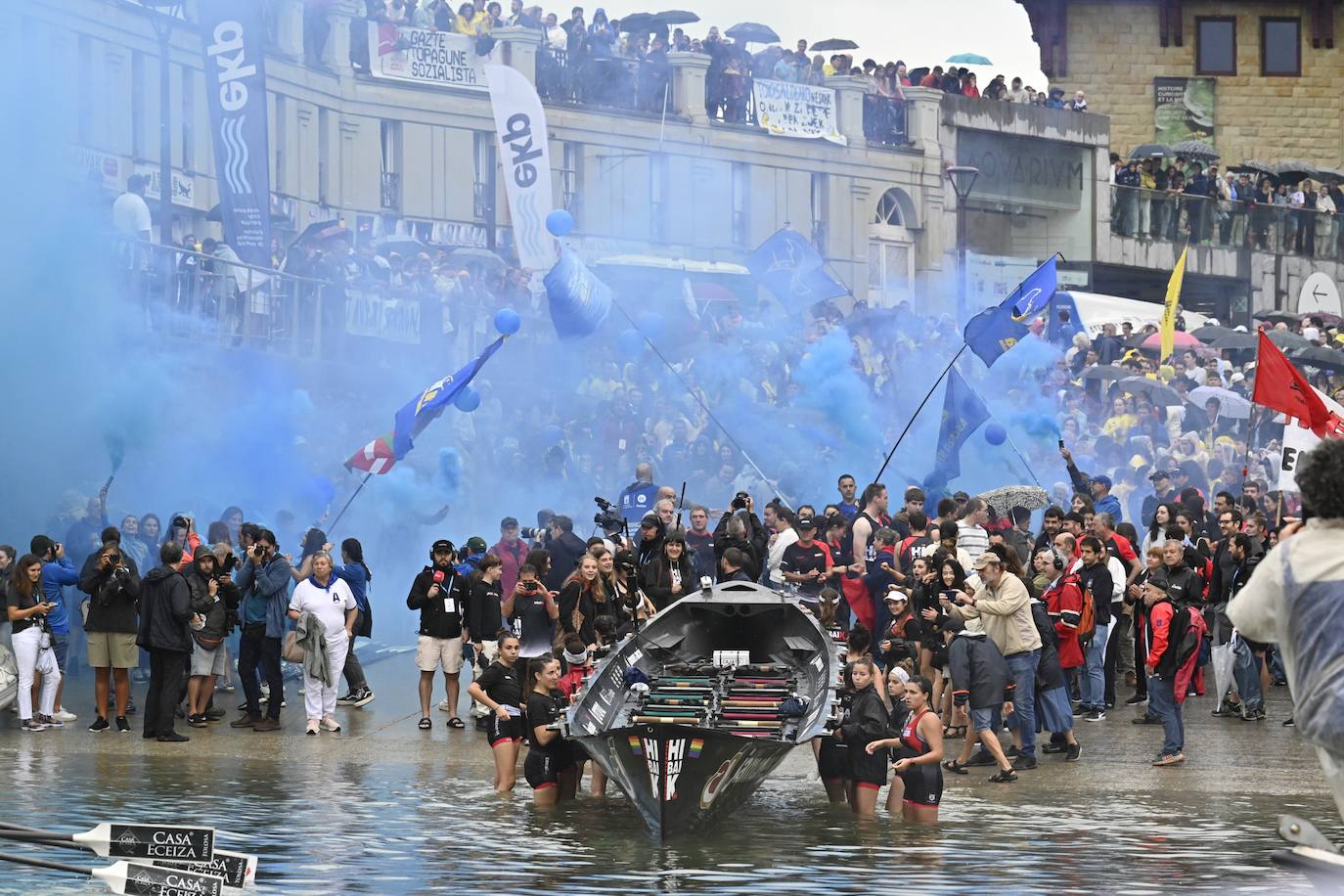 Arraun Lagunak logra su tercera Bandera de La Concha