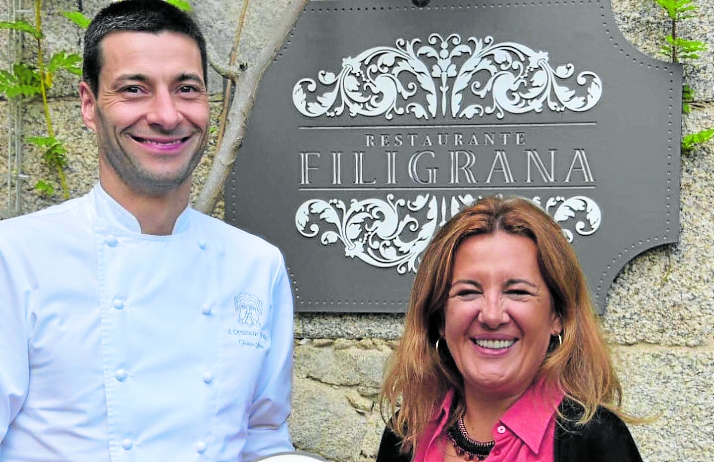 Fede López, cocinero residente, y María Luisa García, arquitecta especialista en restauración.