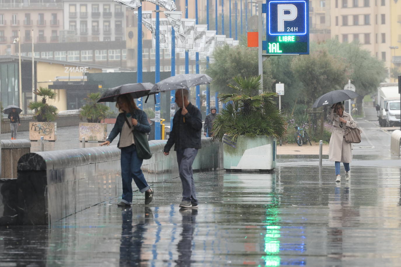 La lluvia se instala en Gipuzkoa