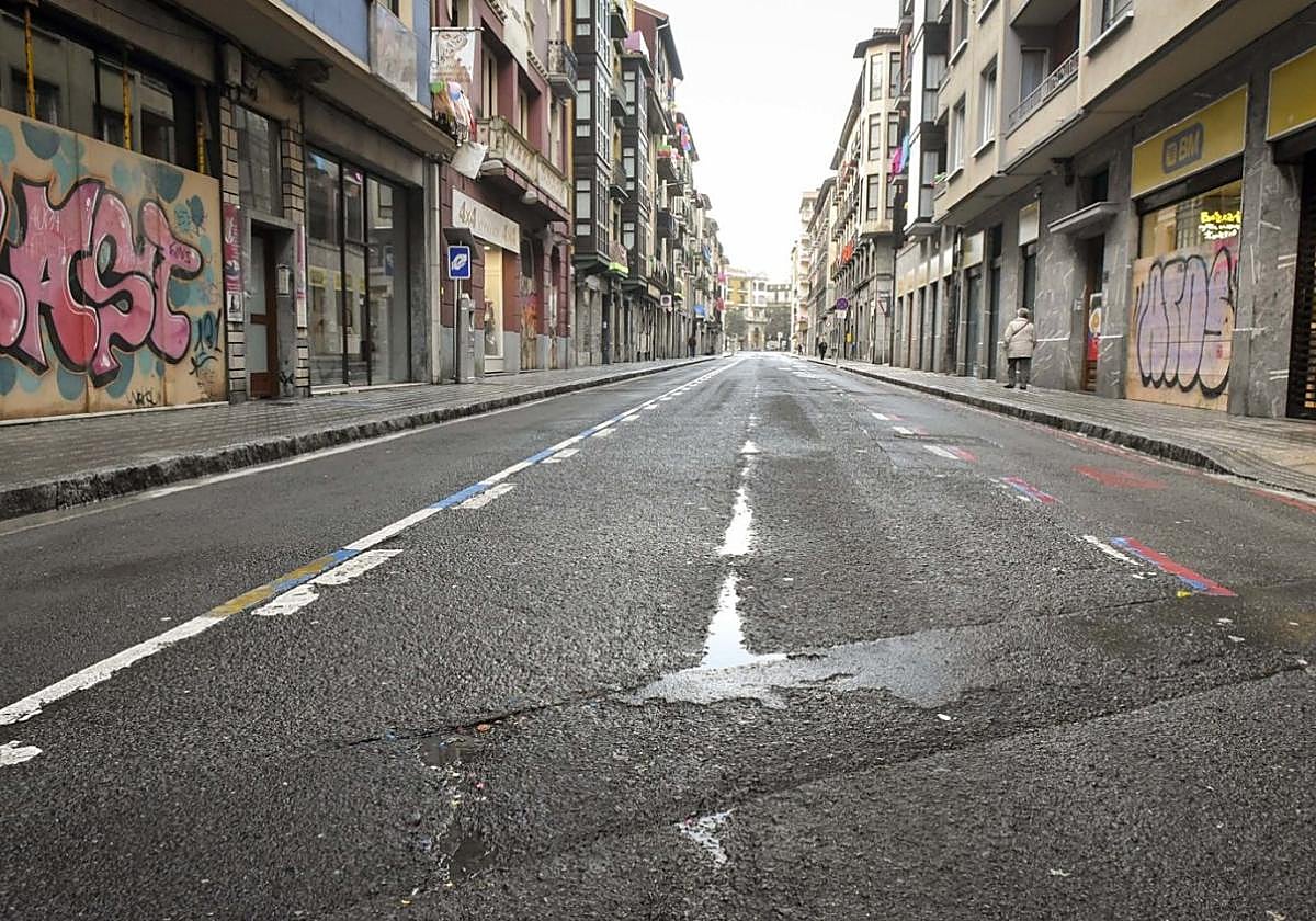 Imagen de una calle Rondilla peatonal un Miércoles de Ceniza. El próximo fin de semana también estará libre de coches.