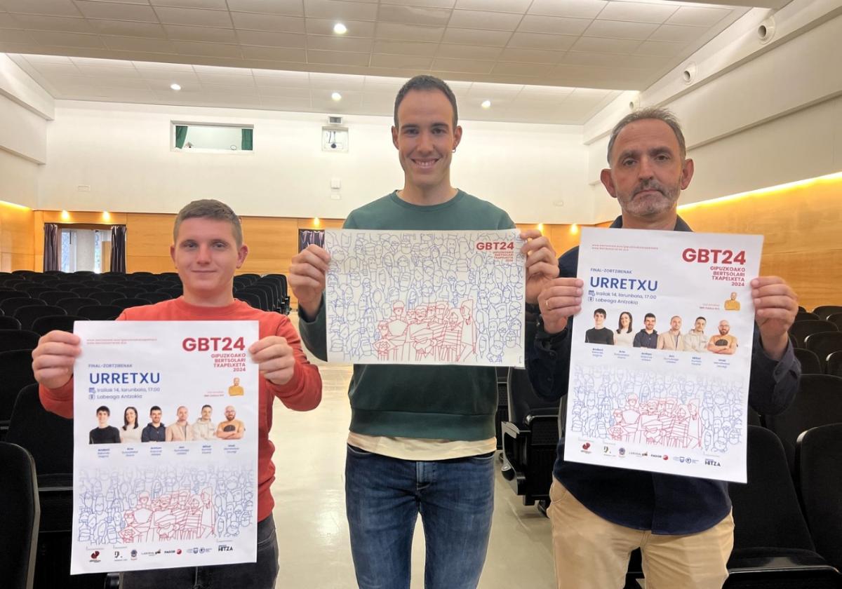 Alex González, Beñat Azaldegi y Josu Idigoras, en la presentación de los últimos detalles del campeonato.