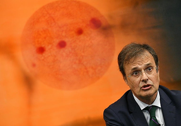 Alberto Martínez, consejero de Salud, durante la entrevista