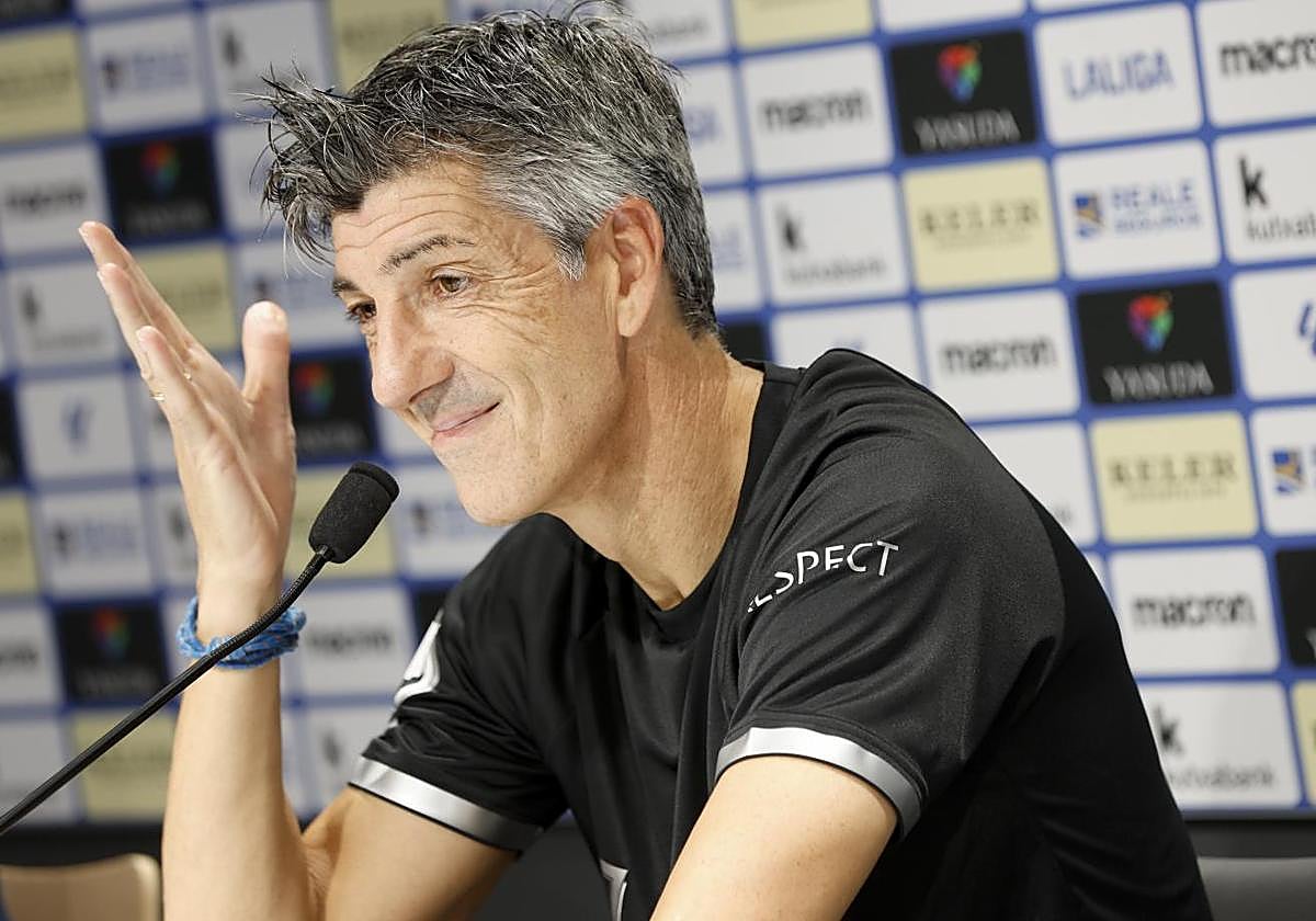 Imanol Alguacil, en rueda de prensa