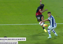 La imagen de la mano de Barrene, congelada