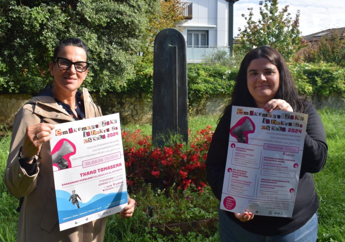 Ainhoa Ostolaza y Sara del Río, concejala y técnica de Igualdad.