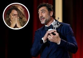 La actriz Penélope Cruz se emocionó al escuchar el discurso de su marido, Javier Bardem, al recoger el Premio Donostia.