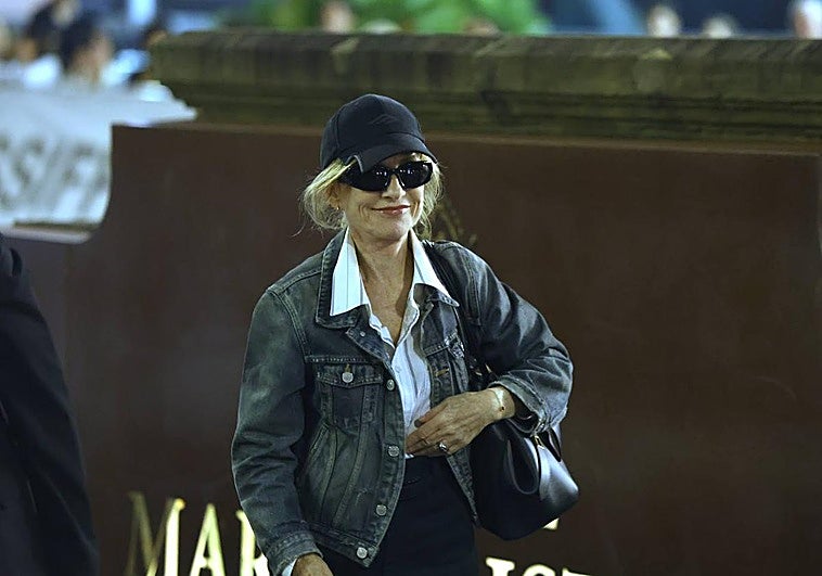 Isabelle Huppert, a su llegada este domingo.