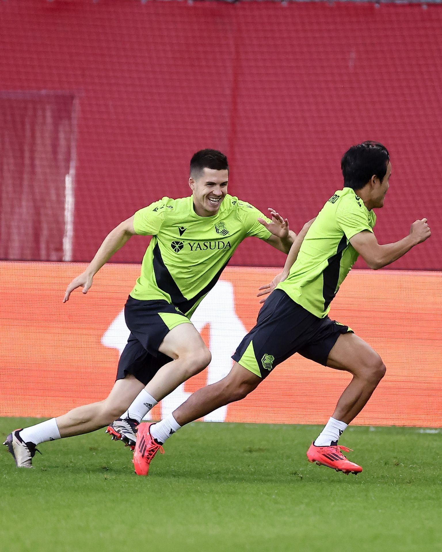 El entrenamiento de la Real en el Allianz Riviera