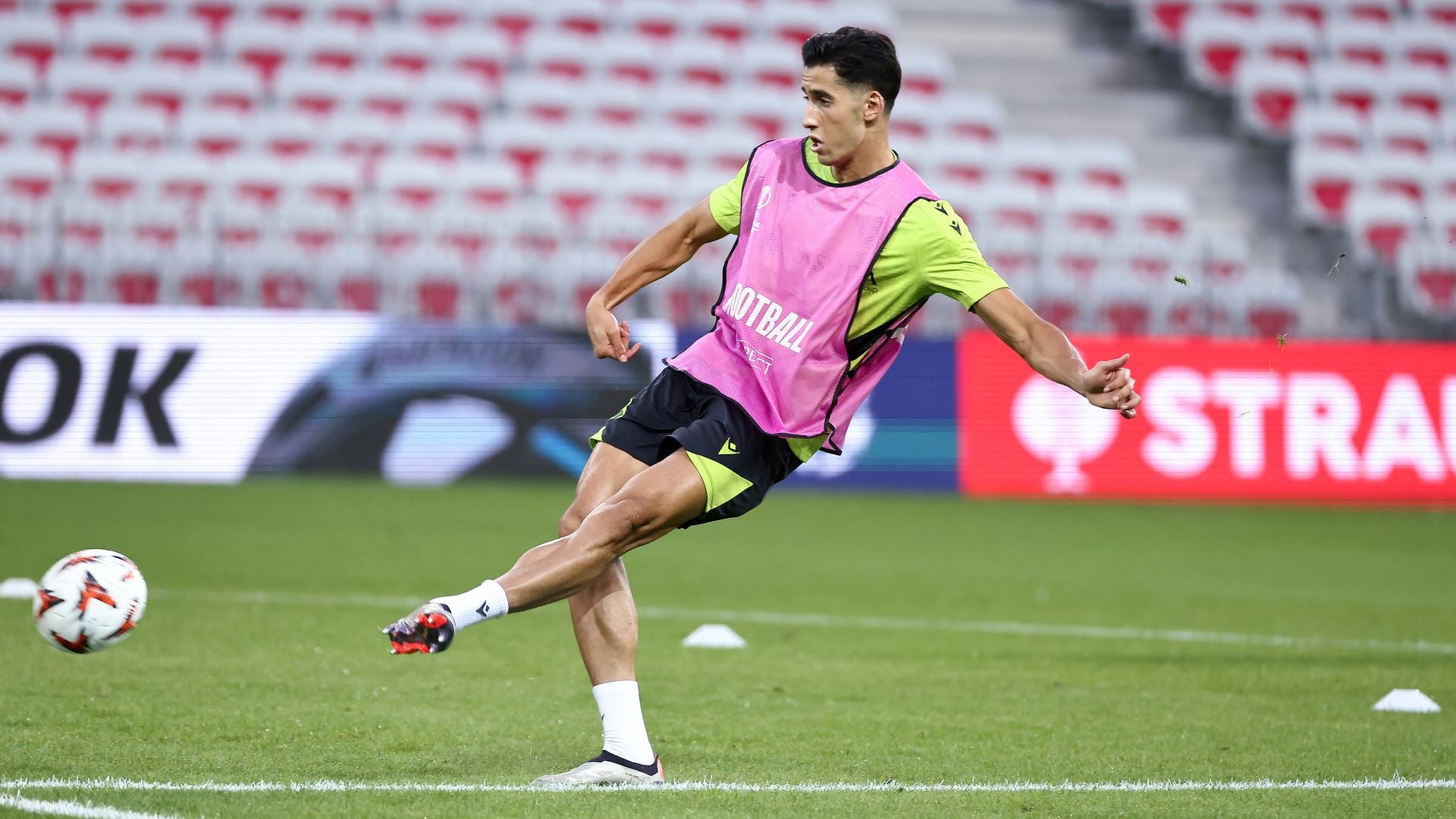 El entrenamiento de la Real en el Allianz Riviera