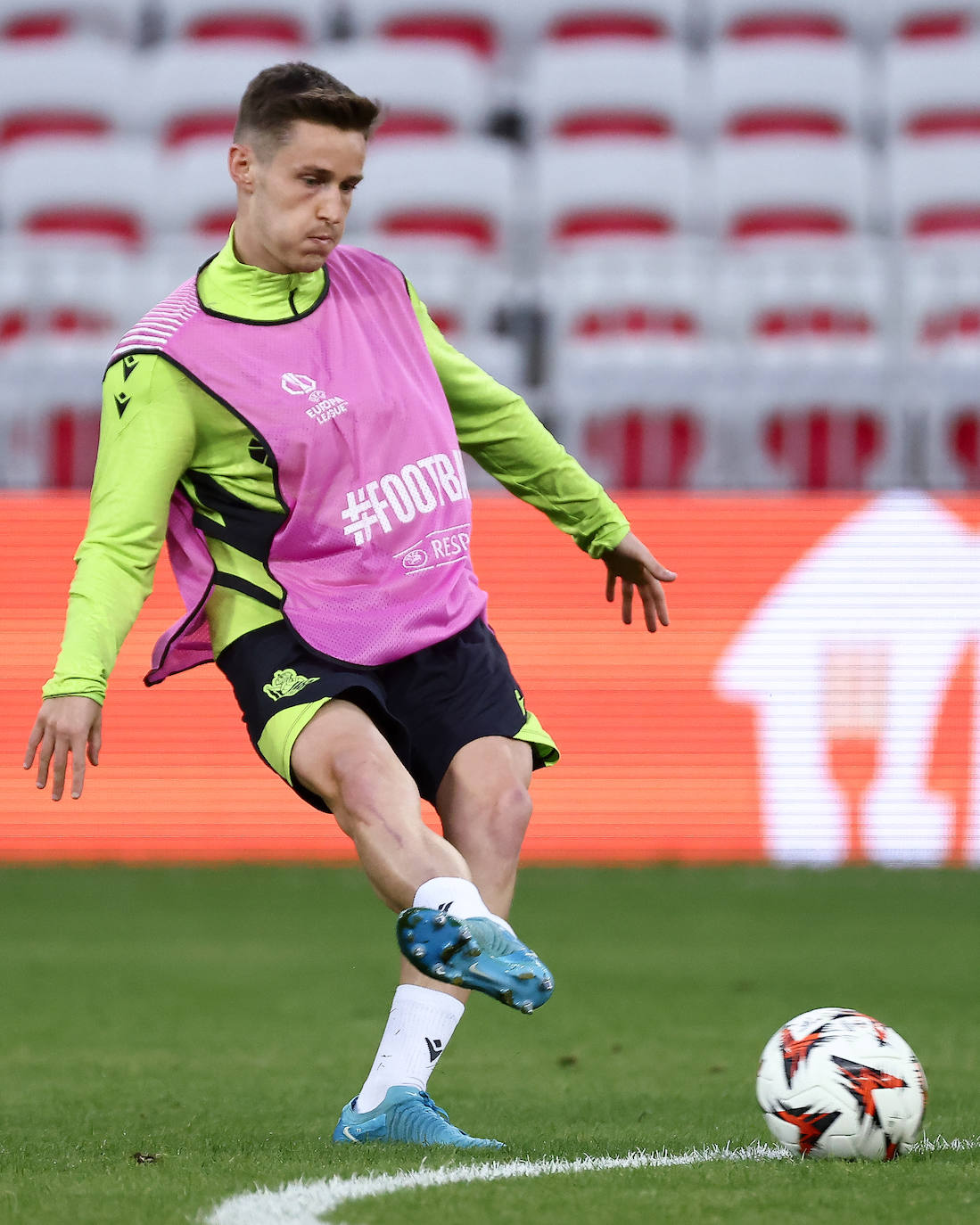 El entrenamiento de la Real en el Allianz Riviera