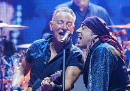 Bruce Springsteen en el concierto que ofreció en Donostia en 2016.