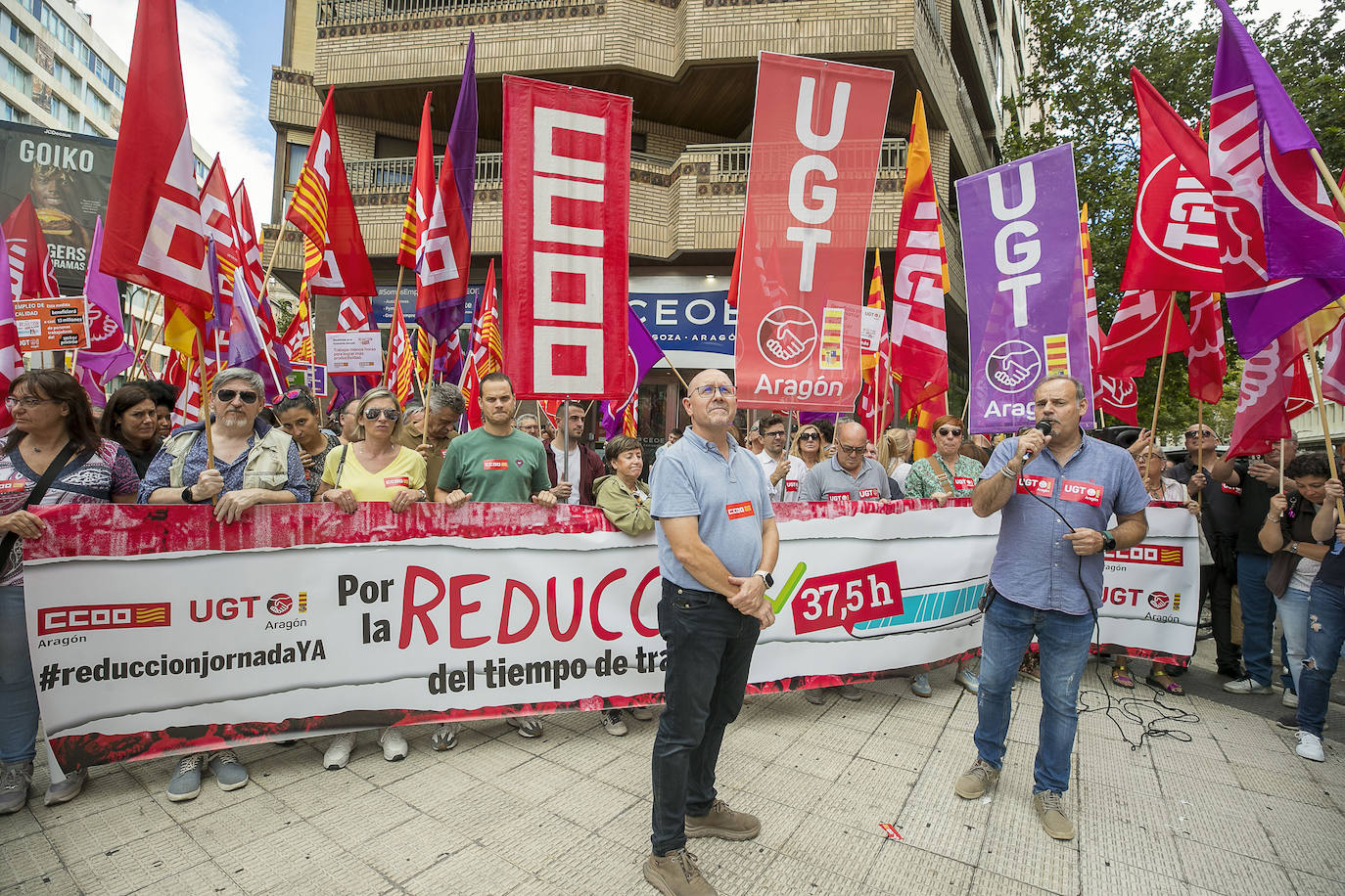 Un acto de CC OO sobre la reducción de jornada.