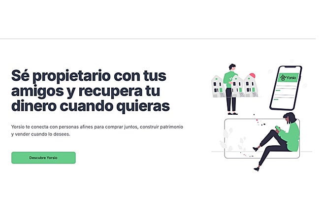 Así luce la portada de la web de Yorsio, www.yorsio.com