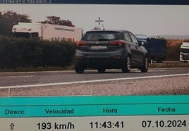 Imagen captada por el radar de la Policía Foral.