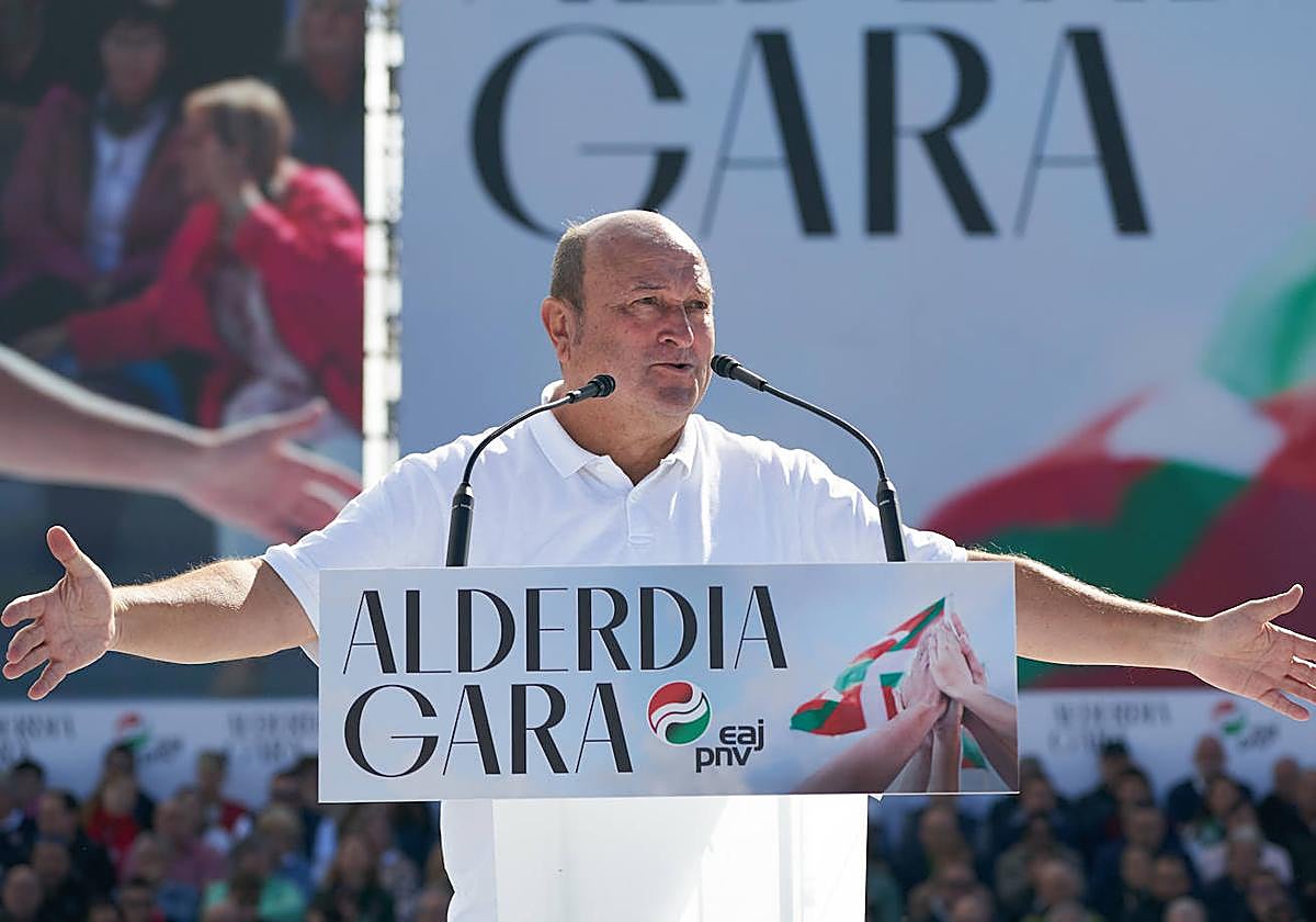 Ortuzar, durante su intervención en el pasado Alderdi Eguna