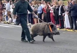 Una imagen de Basati durante el desfile.