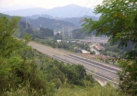Obras del TAV en Ezkio.