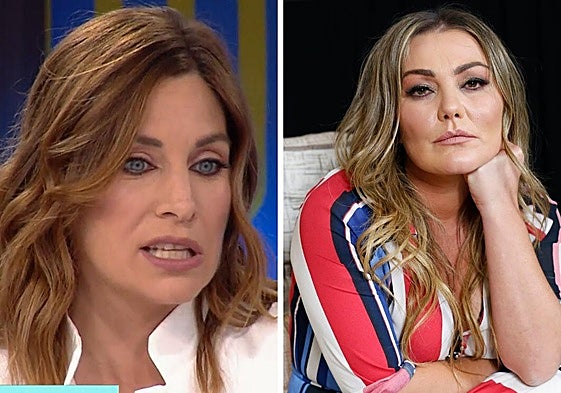 Leire Martínez, en su aparición ayer en el programa 'Biba zuek' de ETB1 y Amaia Montero, en una foto de archivo