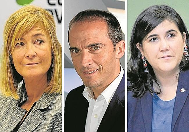 María Eugenia Arrizabalaga (Gipuzkoa), Iñigo Ansola (Bizkaia) y Jone Berriozabal (Álava).