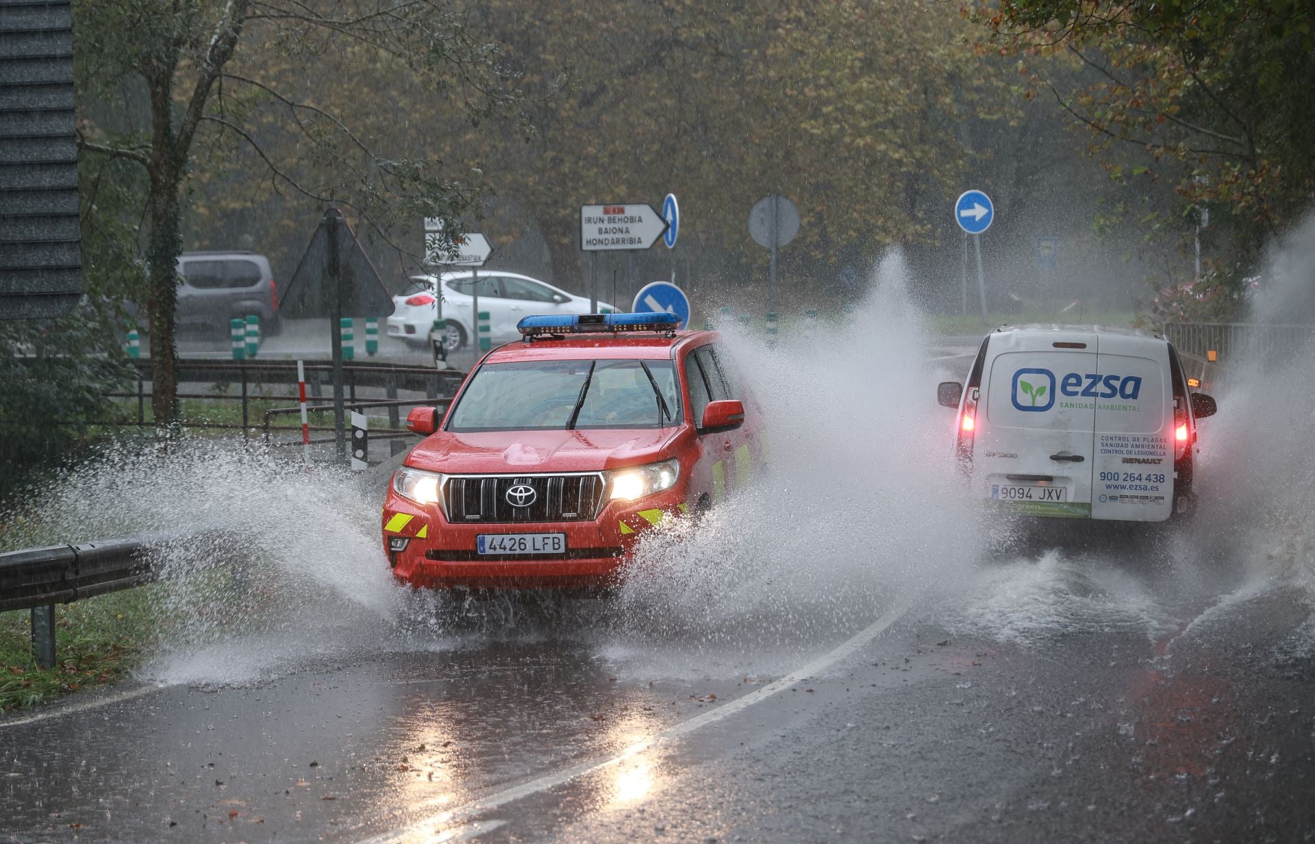 La lluvia hace estragos en el Bidasoa