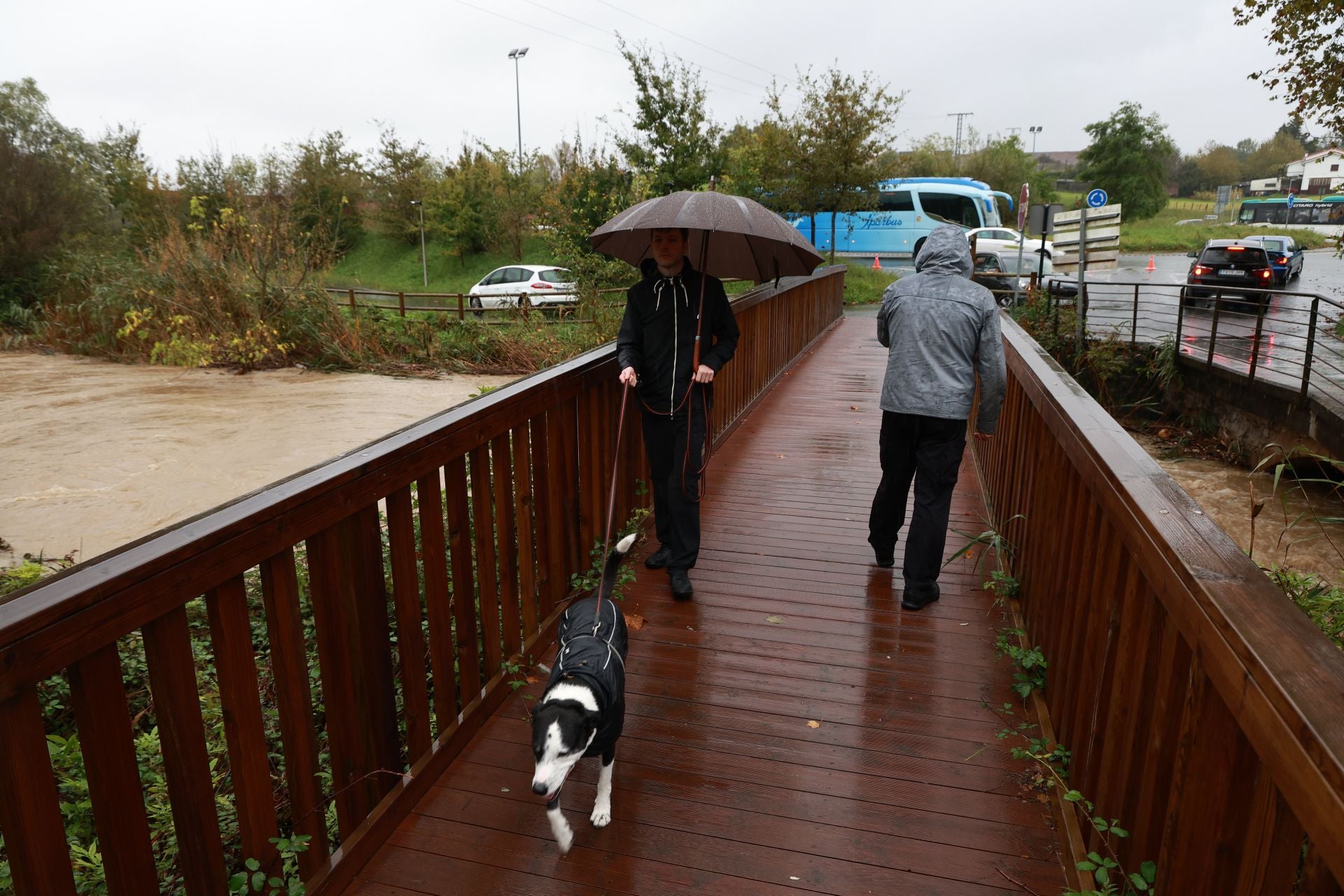 La lluvia hace estragos en el Bidasoa