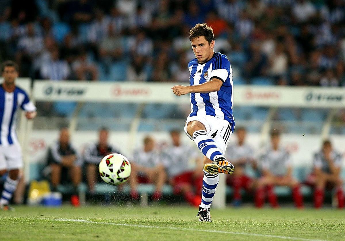 Gorka Elutondo, en su época como jugador de la Real.
