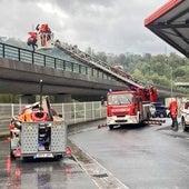 Rescatadas seis personas que se habían quedado atrapadas en una zona inundable en Hernani