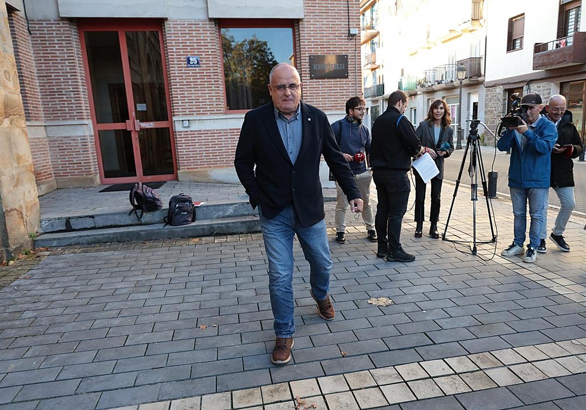 Joseba Egibar, este viernes en Lazkao.