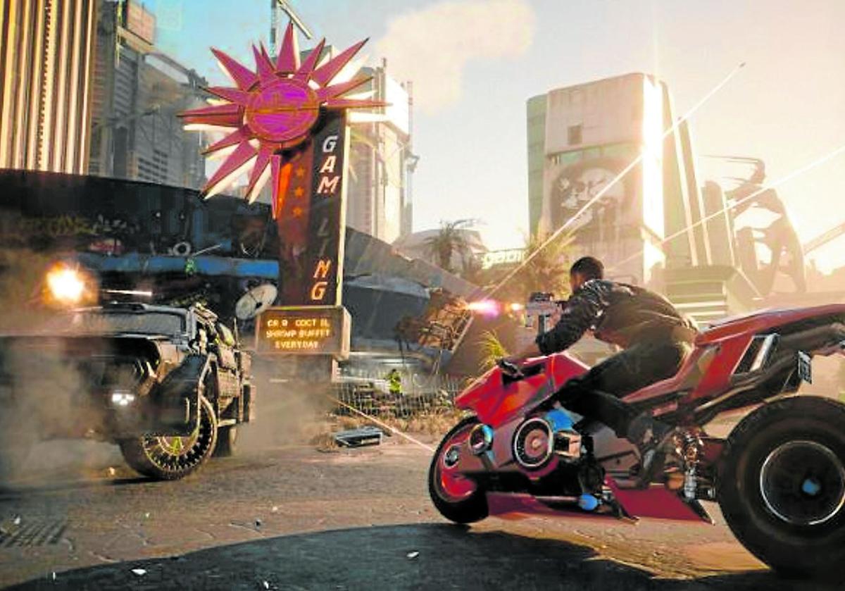 Imagen del videojuego Cyberpunk 2077.