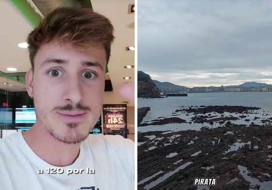 El influencer Manuel García, en su visita a San Sebastián.