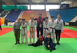 Representación del judo eibarrés en la segunda edición del Torneo Anaitasuna de Pamplona.