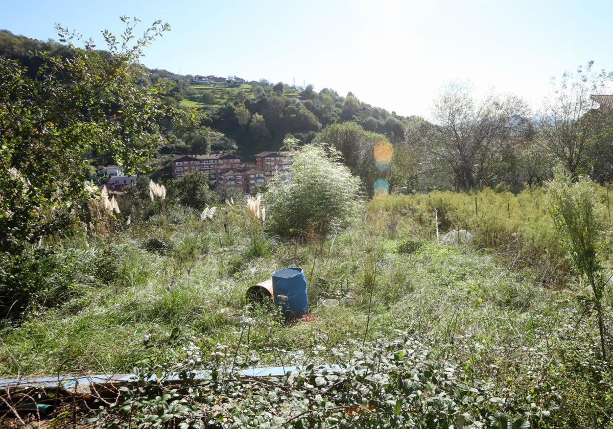 Solar de Mendiaundi-Aranibar que acogerá la construcción del futuro edificio de DBH en Astigarraga.