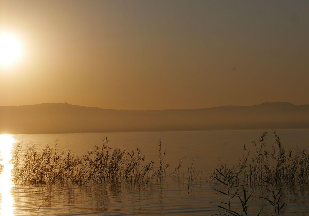 Vista del mar de Galilea, conocido también como lago de Tiberíades o de Genesaret.