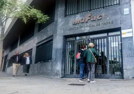 Fachada de un edificio de Muface, en Madrid