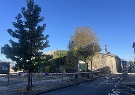 Una parte del muro de Andrearriaga ya ha desaparecido.