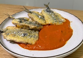 Receta de sardinas albardadas con piperrada