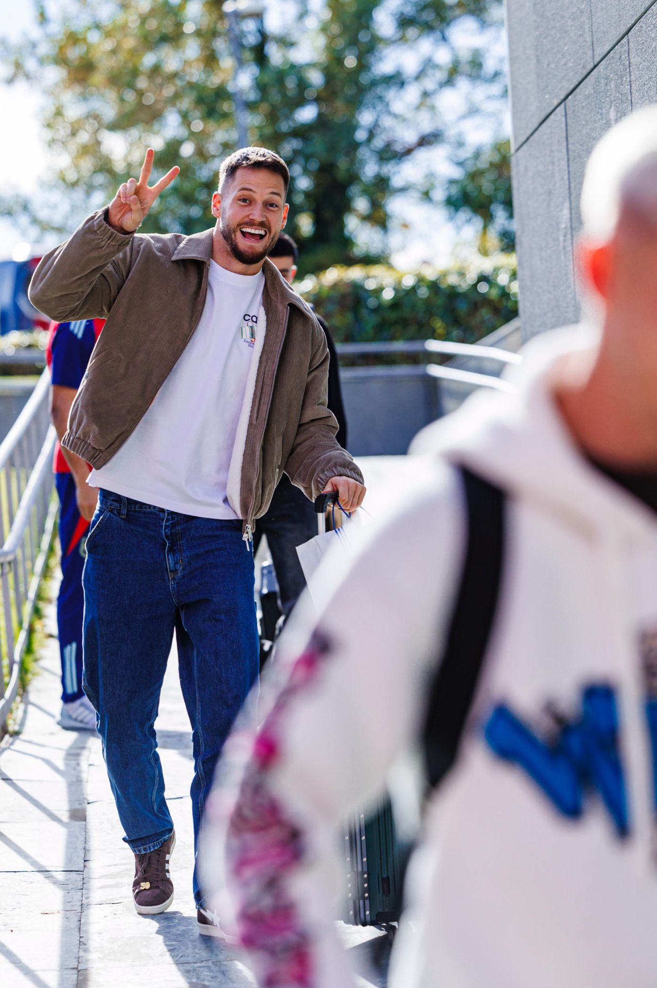 Álex Remiro, a su llegada a Las Rozas