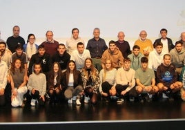 Los deportistas e instituciones premiadas en la gala del deporte.