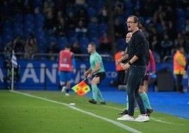 Joseba Etxeberria durante el partido en Riazor, frente al Deportivo de La Coruña.