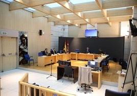 Interior de una sala de los juzgados de Donostia.