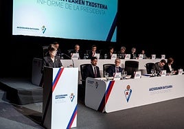 Amaia Gorostiza en un momento de la JGA del año pasado.