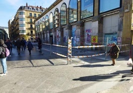 Lugar en el que ya se está trabajando para acondicionar el espacio para la marquesina de las caseras.