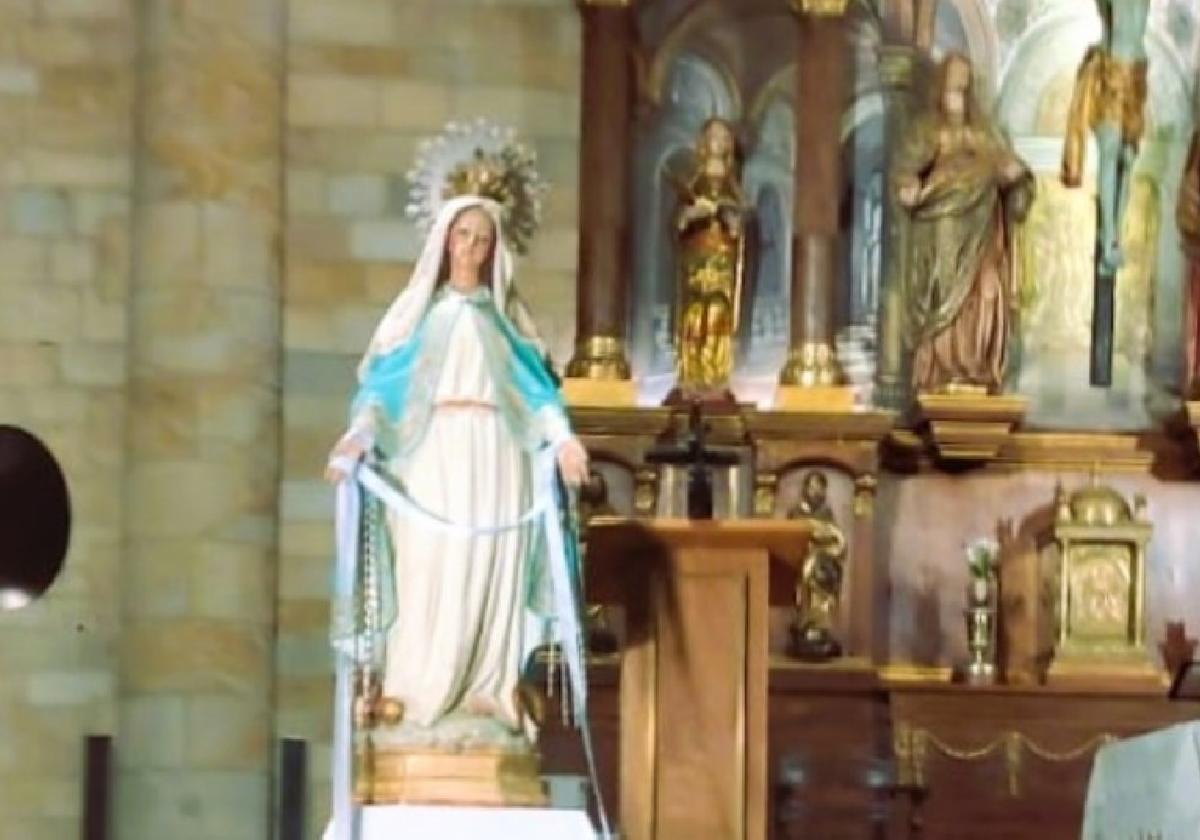 Imagen de la Virgen Milagrosa, en San Martín de Tours.