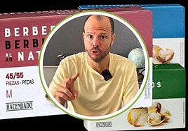 Miodrag Borges muestra las diferencias de los berberechos que vende Mercadona.