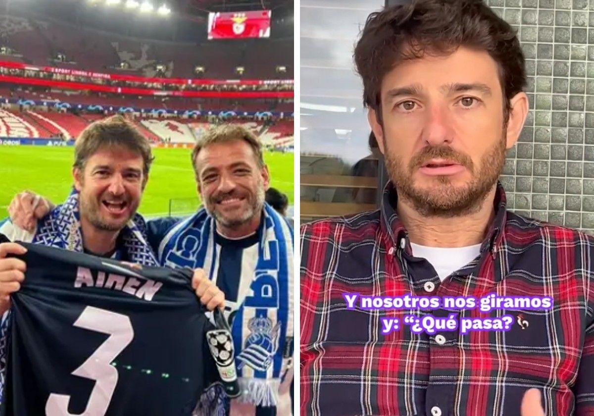La mala experiencia de Gorka Otxoa como aficionado de la Real Sociedad: «Estaban esperándonos sólo por llevar la bandera txuri-urdin…»
