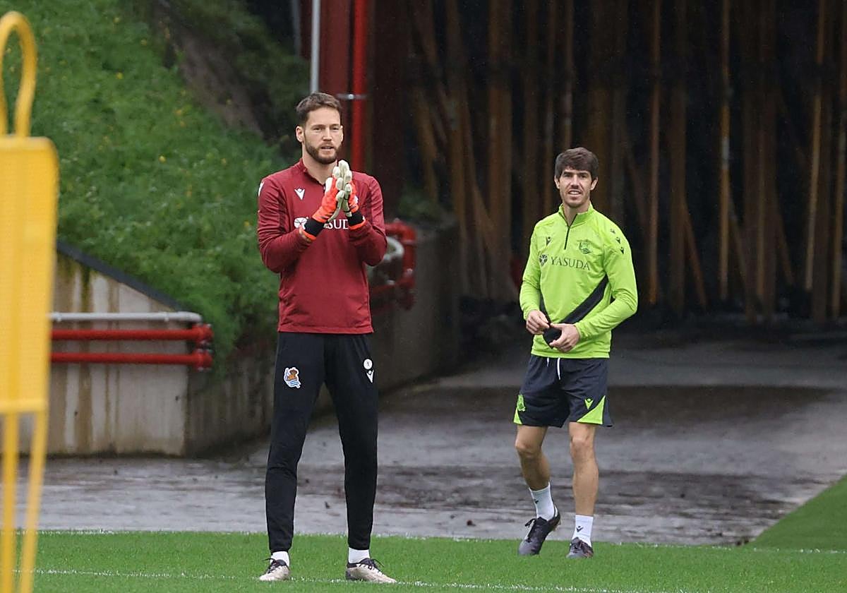 Remiro y Aritz en Zubieta