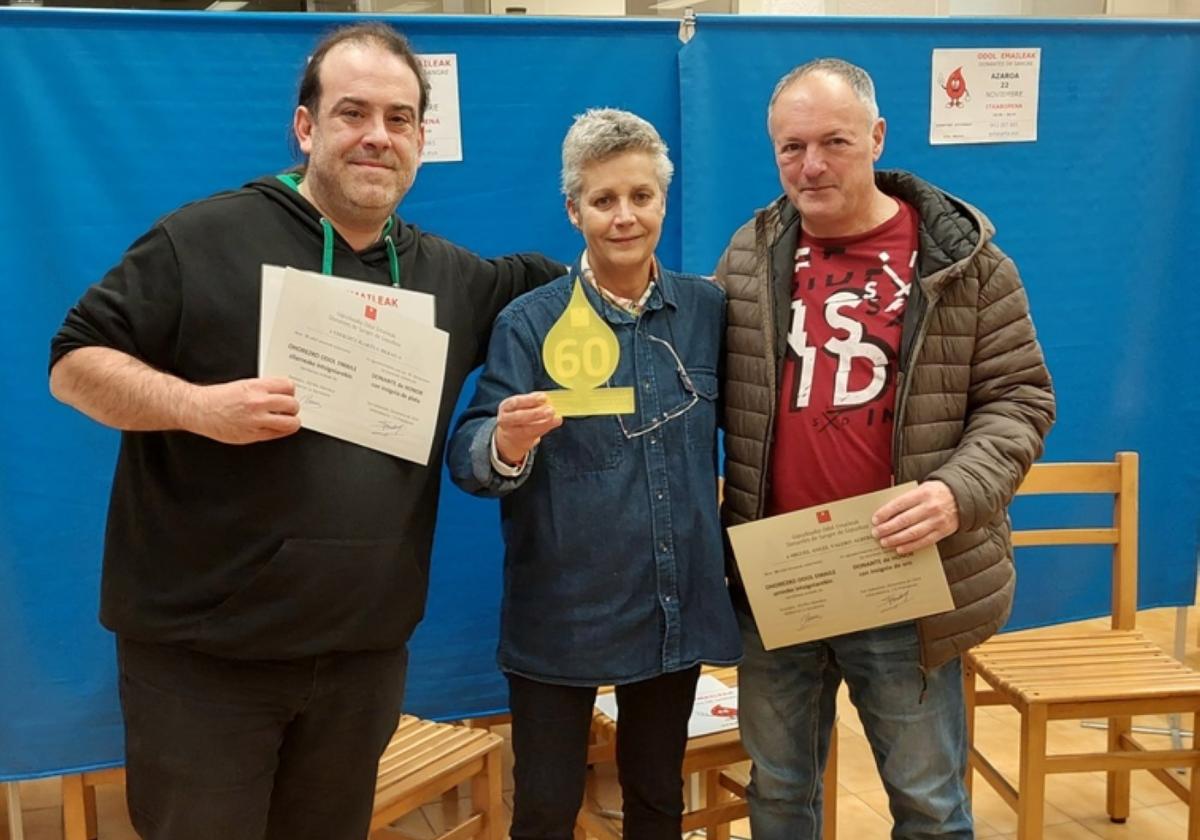 Homenaje a tres donantes del pueblo