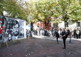 Homenaje a Mikel Zabalza el pasado sábado en San Sebastián.